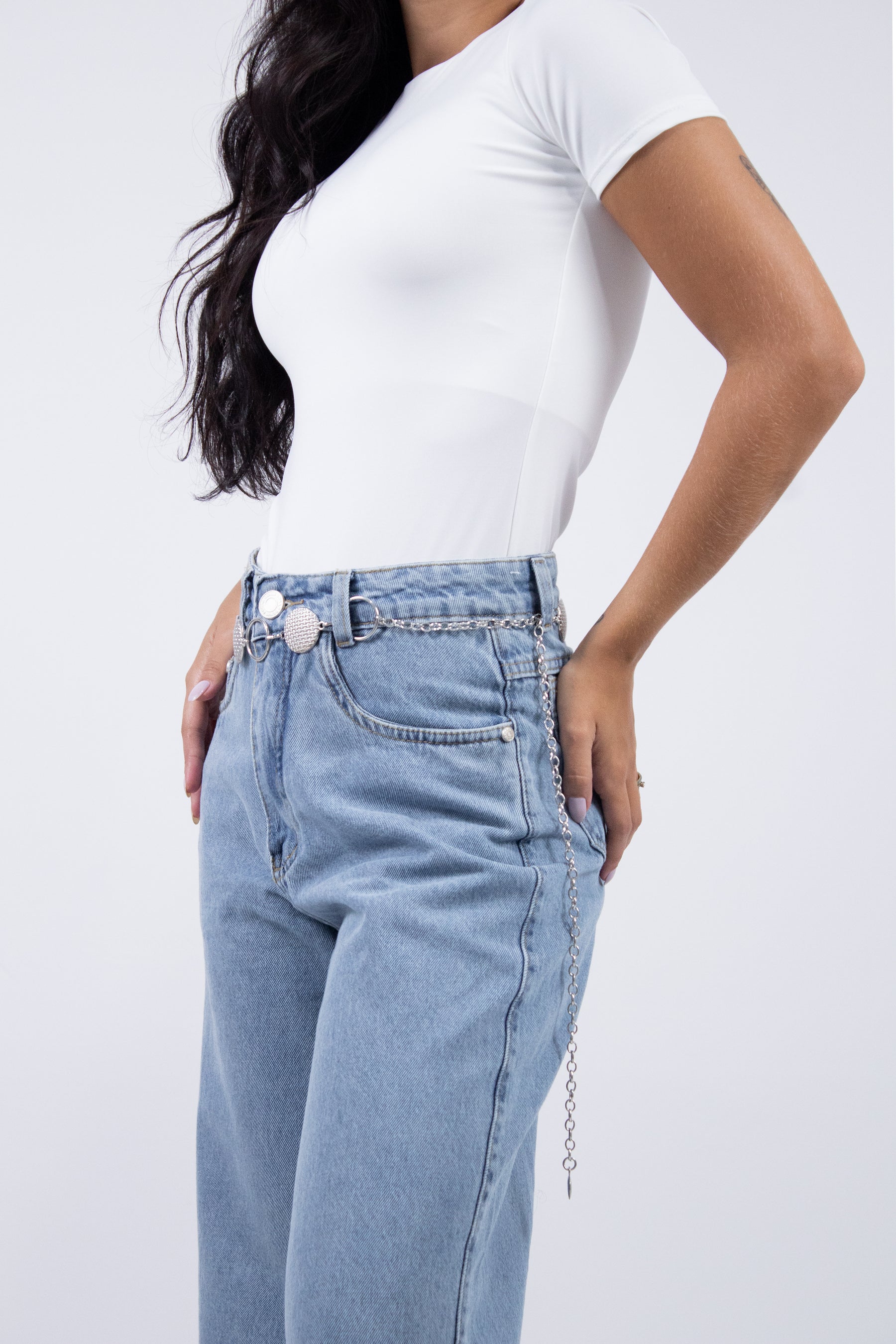 Calça Wide Leg em Jeans Denim