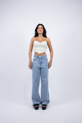 Blusa Corset Tomara Que Caia em Sarja