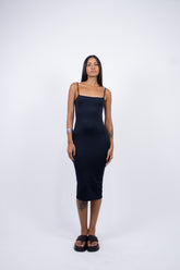 Vestido em Poliamida Midi com Alça